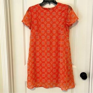 Speechless coral orange Floral Dress - S